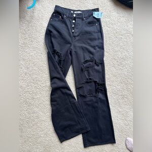 Pacsun distressed black denim jeans size 26